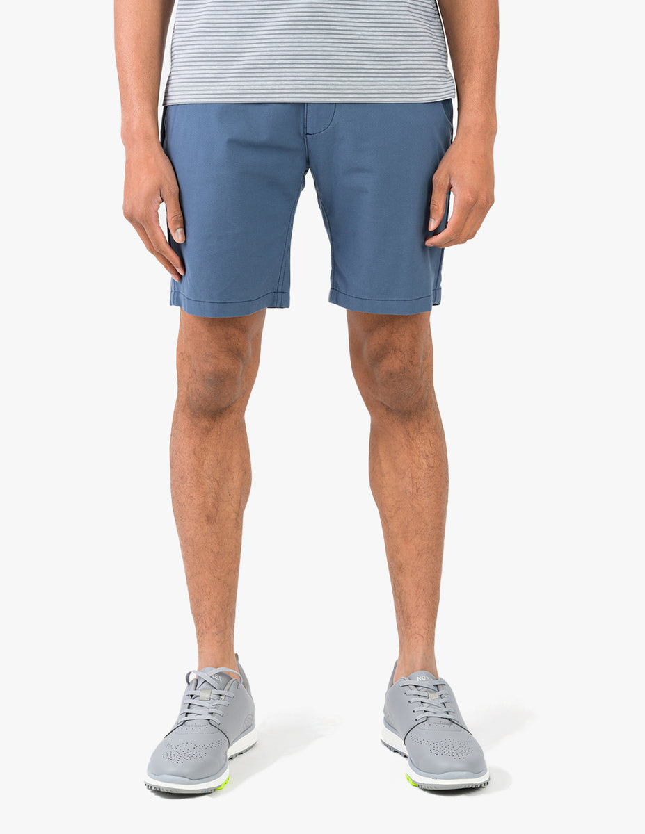 Stretch Blue Golf Shorts Mugsy