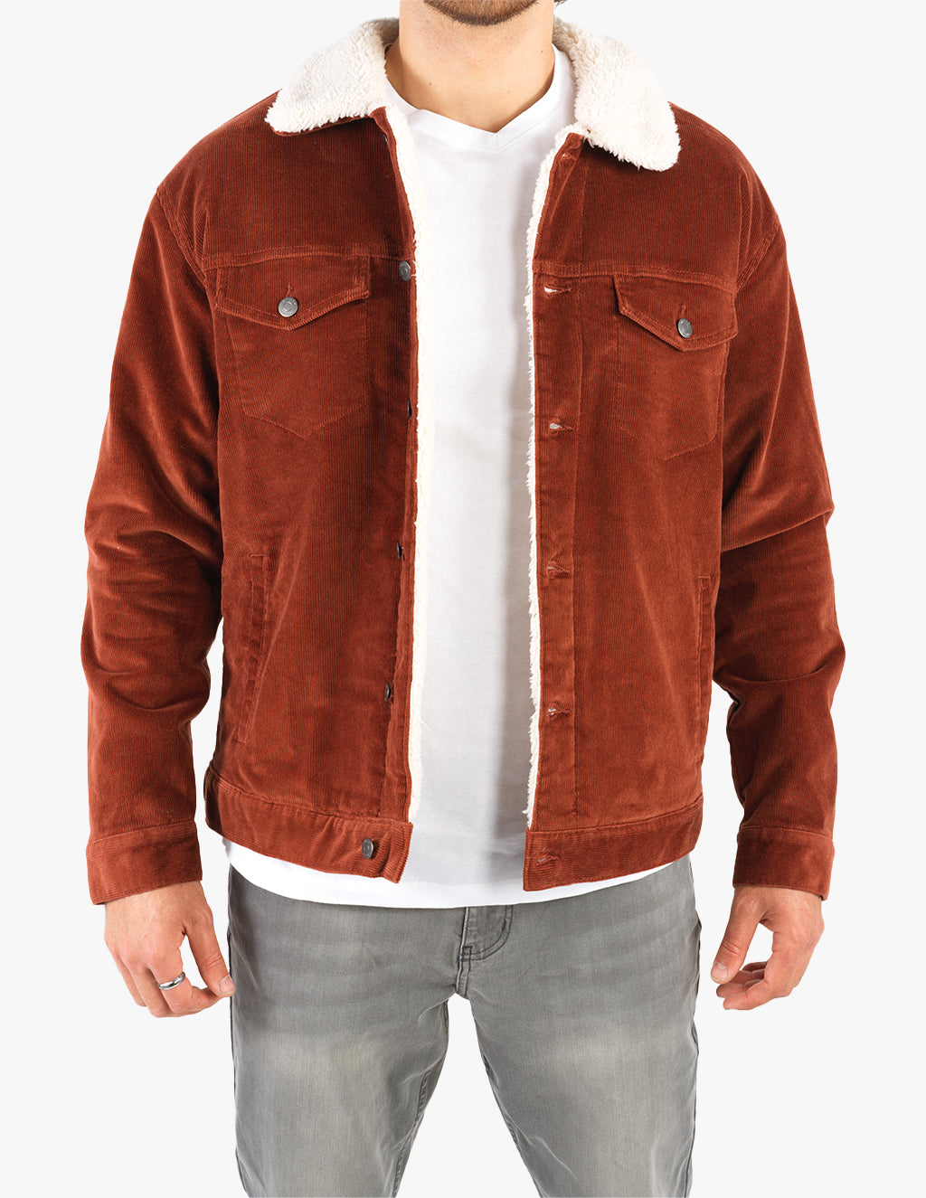 Corduroy fleece lined jacket best sale