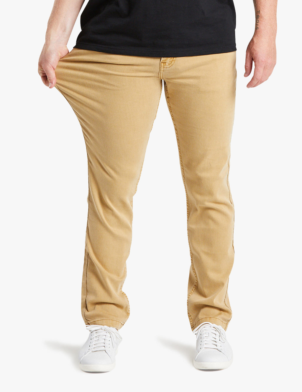 Scouts Tan Camel Men's Jeans Comfortable Jeans by Mugsy - Main Image