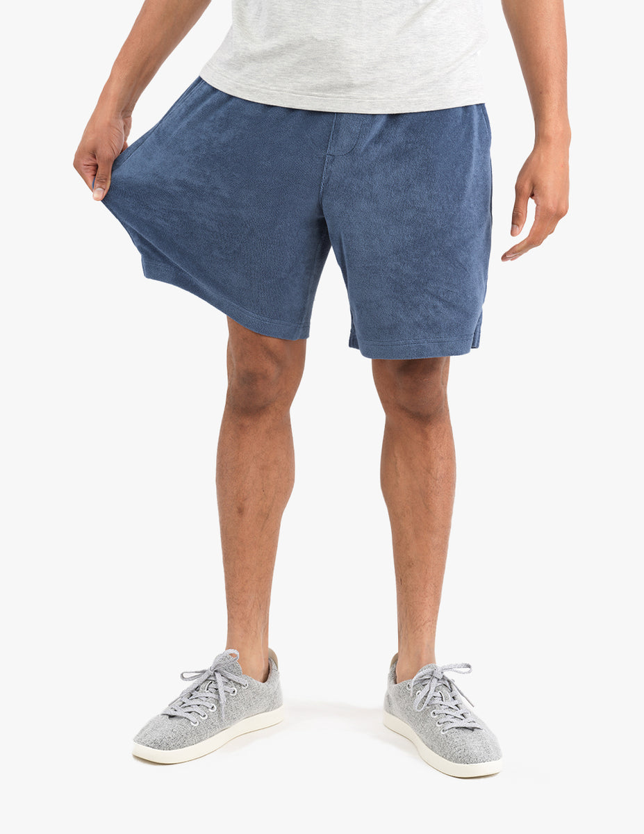 Men's Blue Stretch Terry Shorts Mugsy
