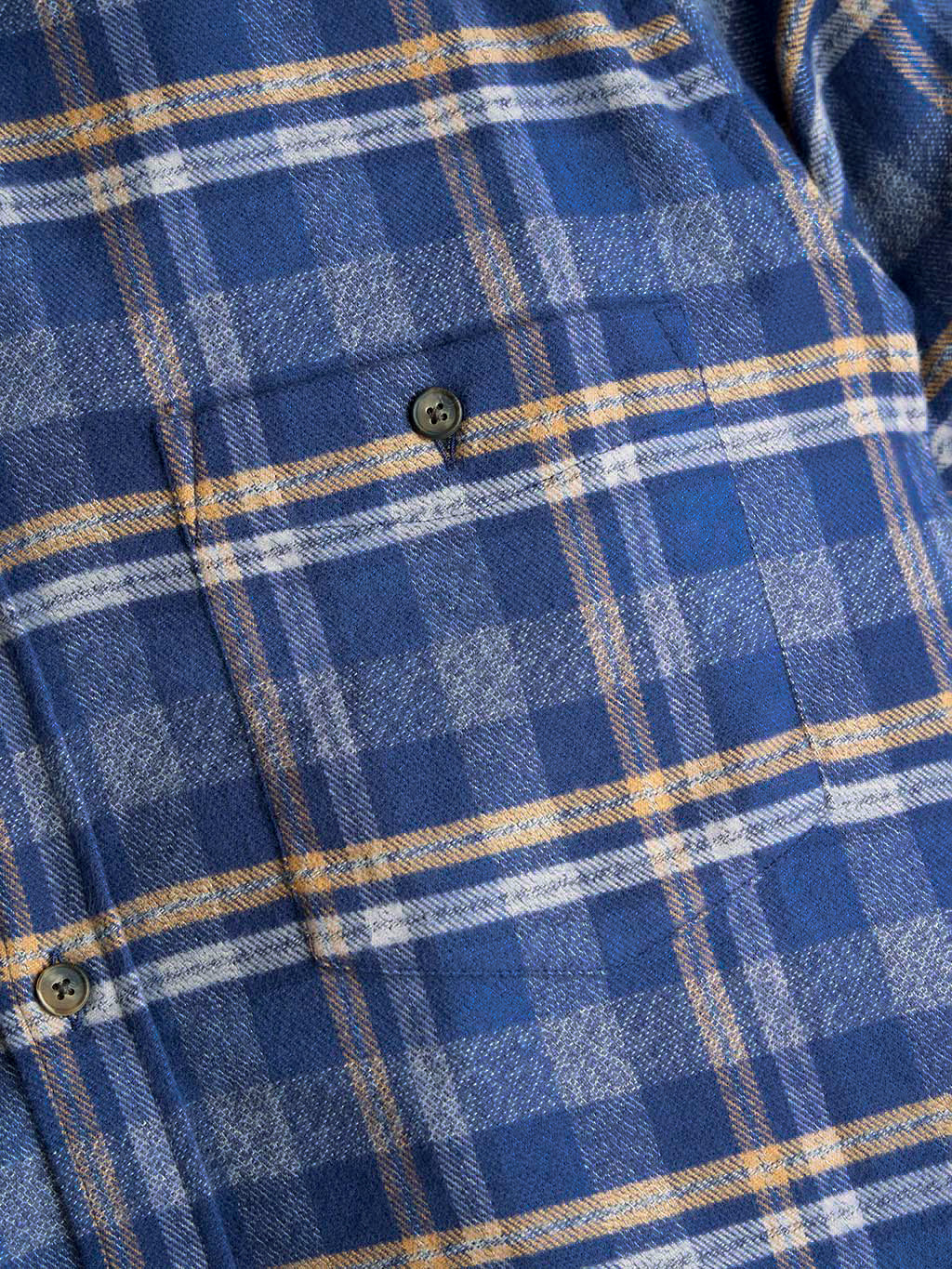 Hamptons Blue, Grey & Gold Flannel | Timeless & Comfortable Shirt