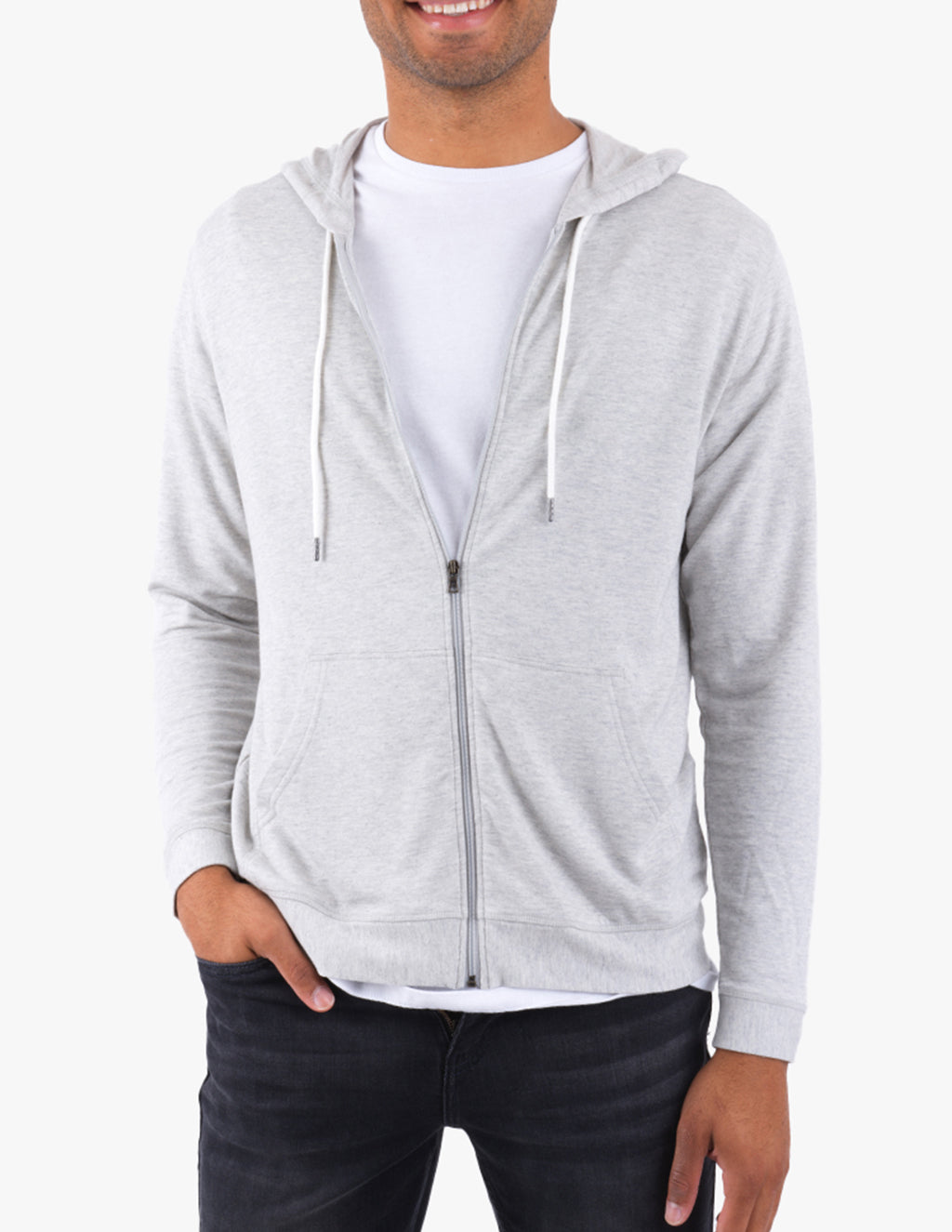 Grey Cashmere Zi[p Up Hoodie Mugsy