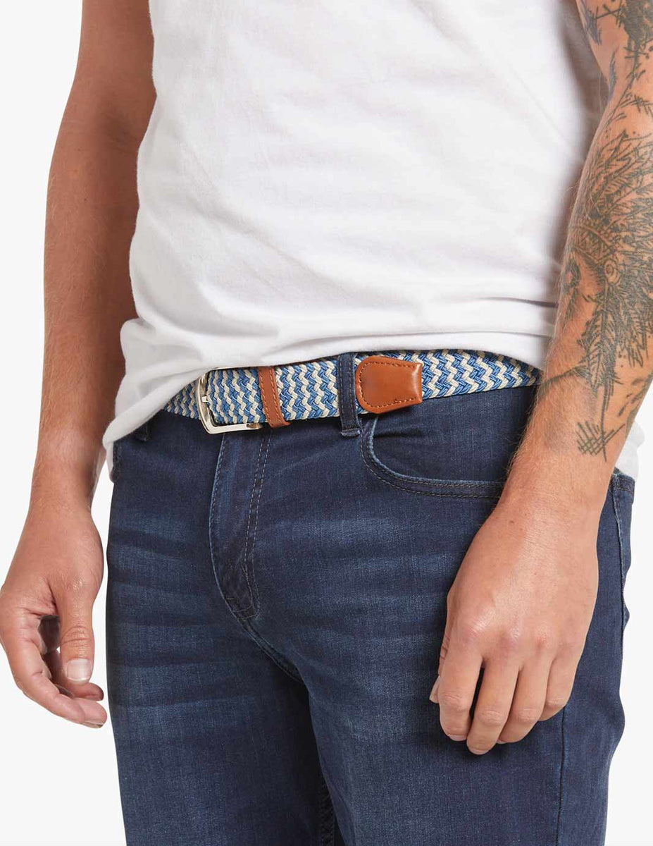 Men's Stretch Woven Olive Belt – Mugsy