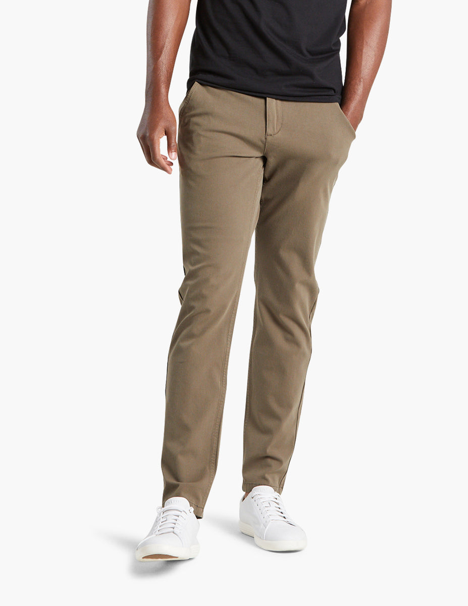 LRD Mens Slim Fit Performance Stretch Golf Pants - 32 x 28 Khaki