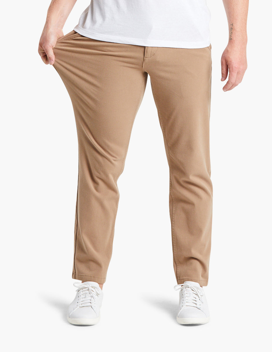 LRD Mens Slim Fit Performance Stretch Golf Pants - 30 x 28 Khaki