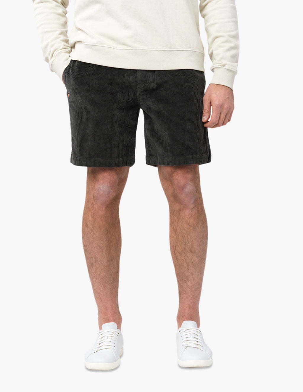 Washed Grey Men's Stretch Corduroy Easy Shorts Mugsy