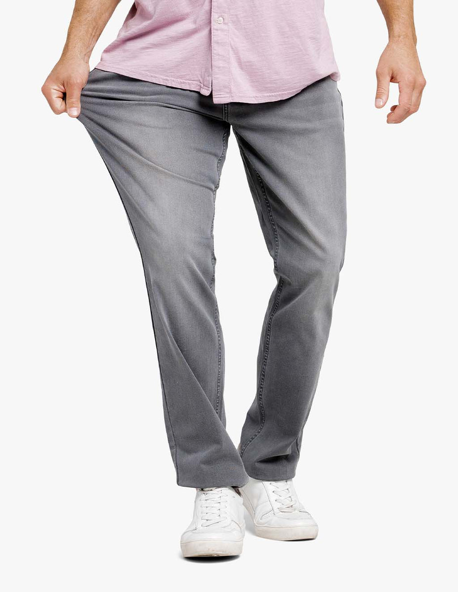 Relaxed Fit Medium Gray Men's Jeans Comfortable Jeans by Mugsy