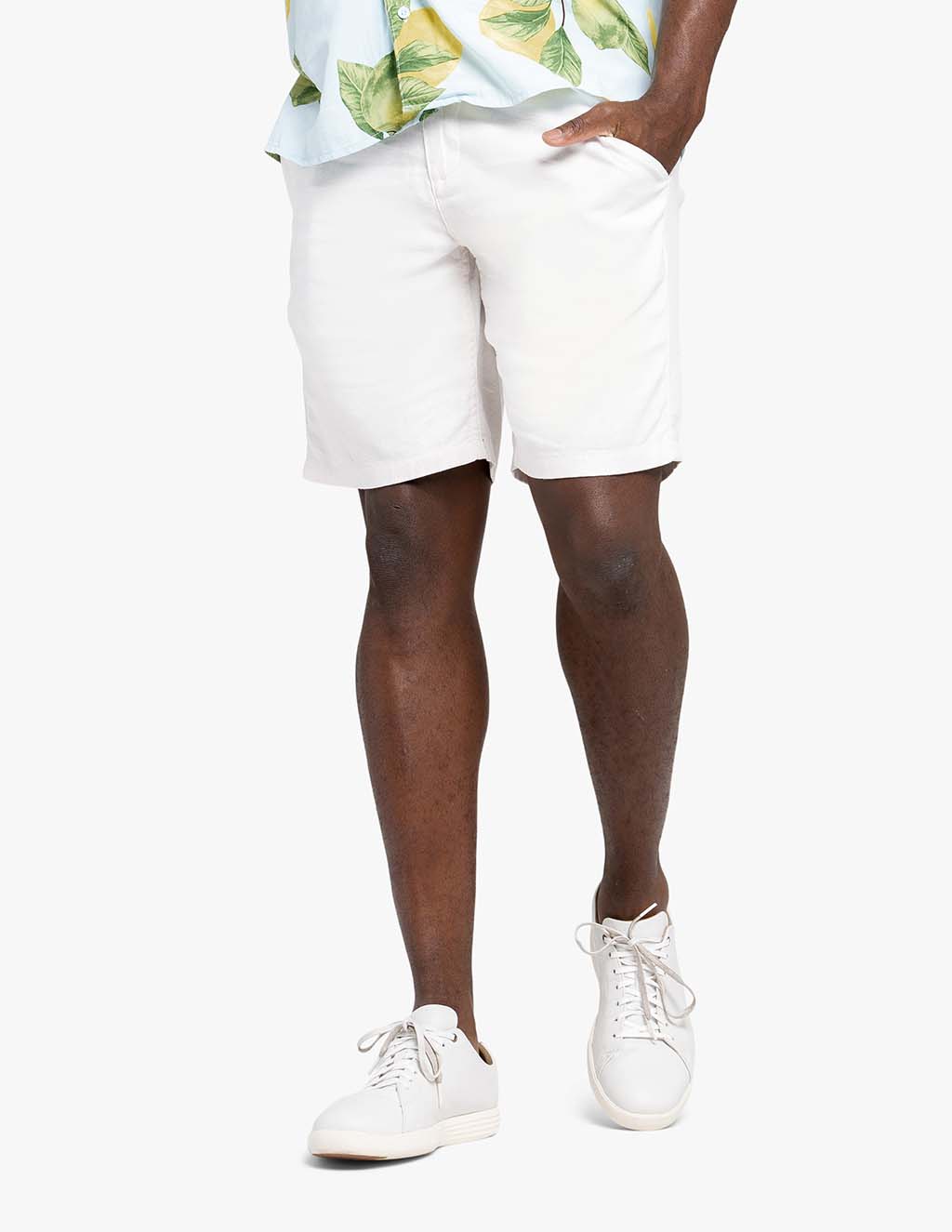 Driftwoods Stone White Linen Men s Stretch Shorts Mugsy