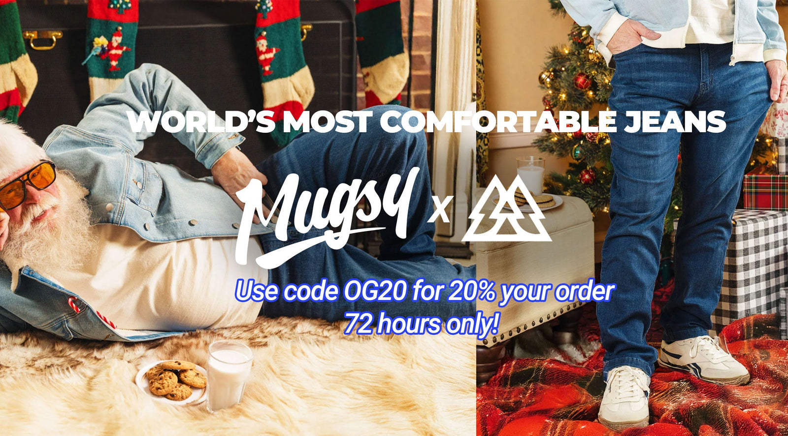 WORLD'S MOST COMFORTABLE JEANS - Mugsy x - Use code OG20 for 20% your order 72 hours only!