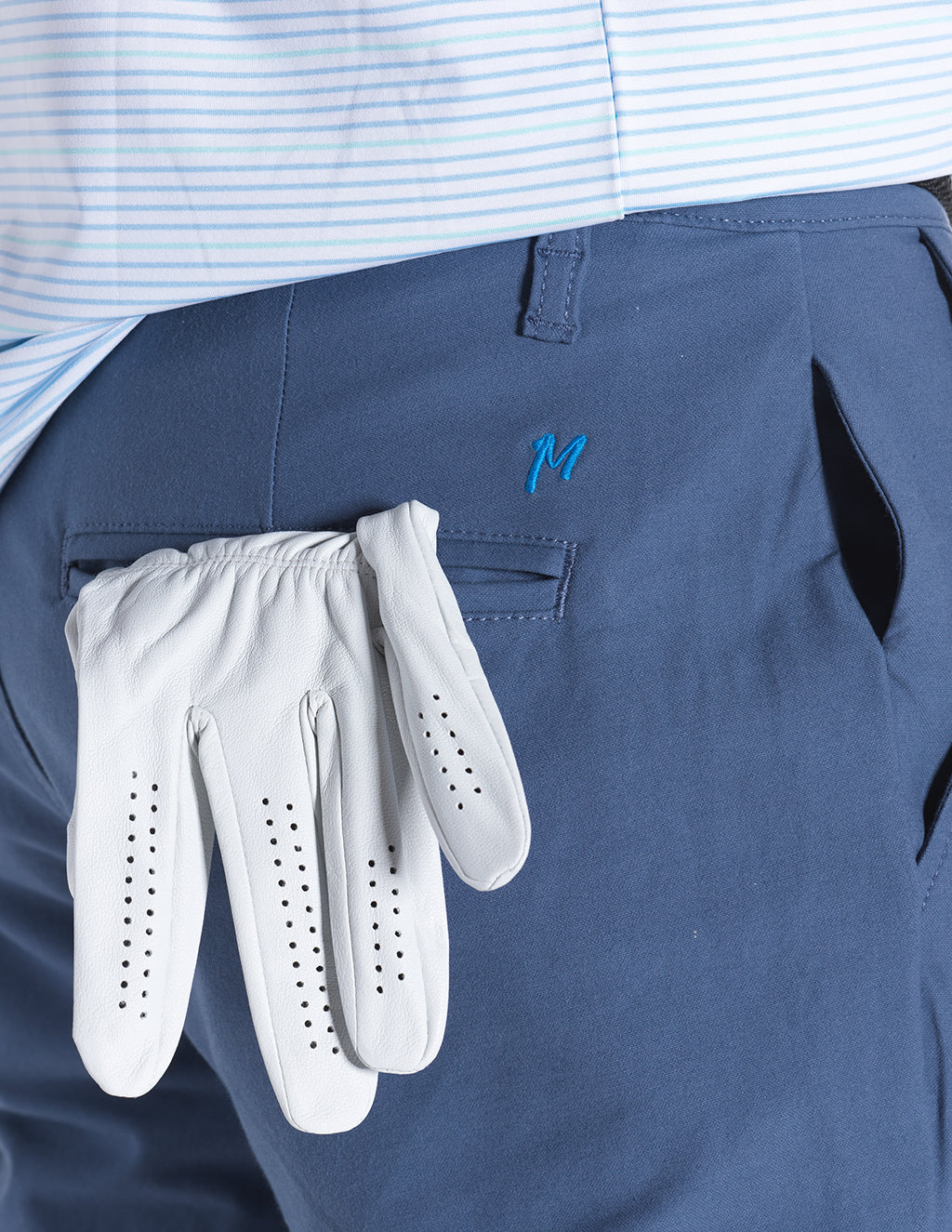 Stretch Blue Golf Shorts | Mugsy