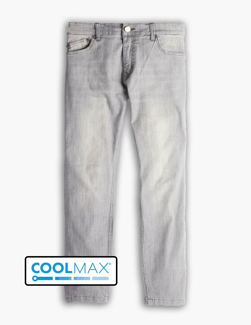 Gray Breathable Stretch Jeans for Men | Mugsy