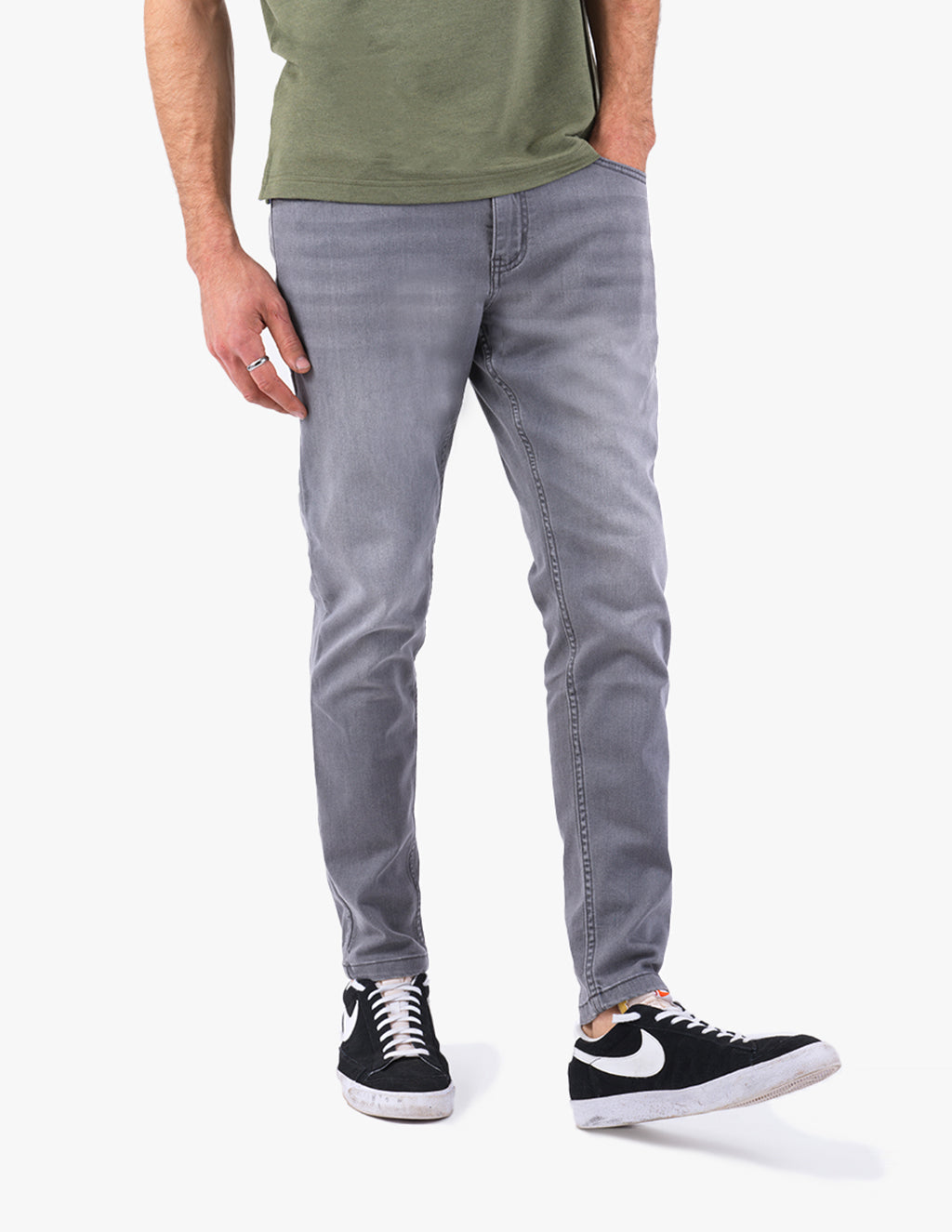 Beans Grey Tapered Men's Jeans Comfortable Jeans by Mugsy