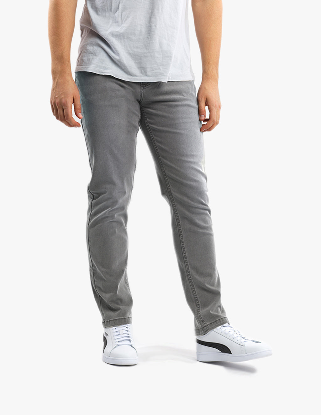 Beans Medium Gray Men's Jeans - Comfortable Jeans by Mugsy