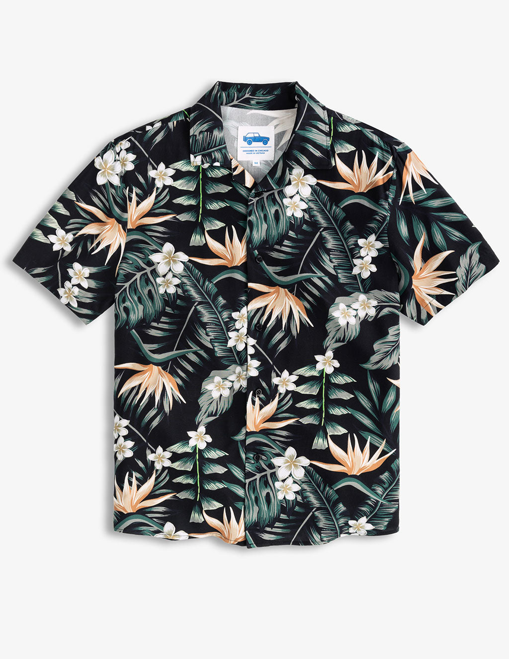 Short Sleeve Black Hawaiian Shirts For Men Neighborhood