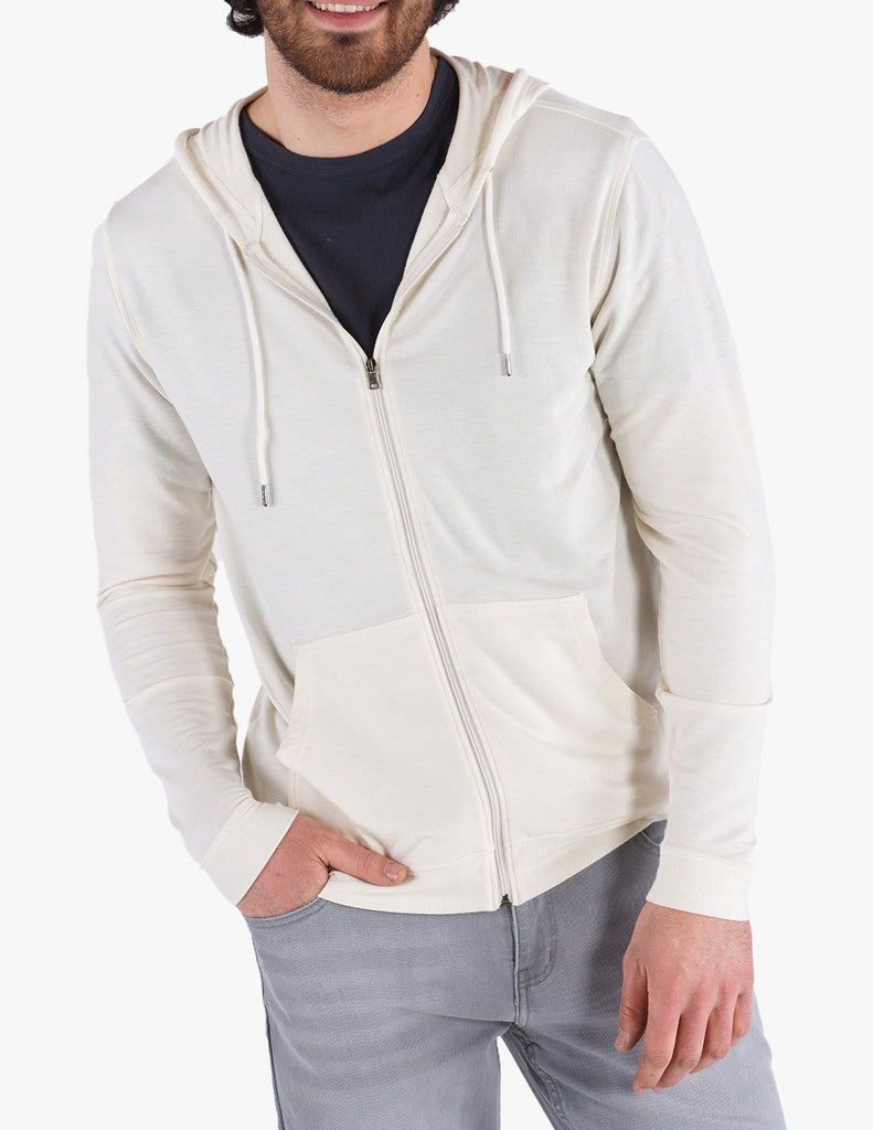 OATMEAL CASHMERE ZIP UP