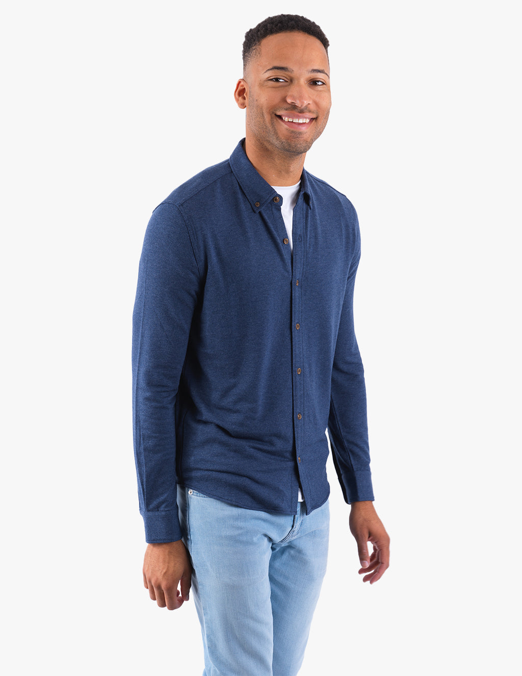 STONE CASHMERE BUTTON DOWN