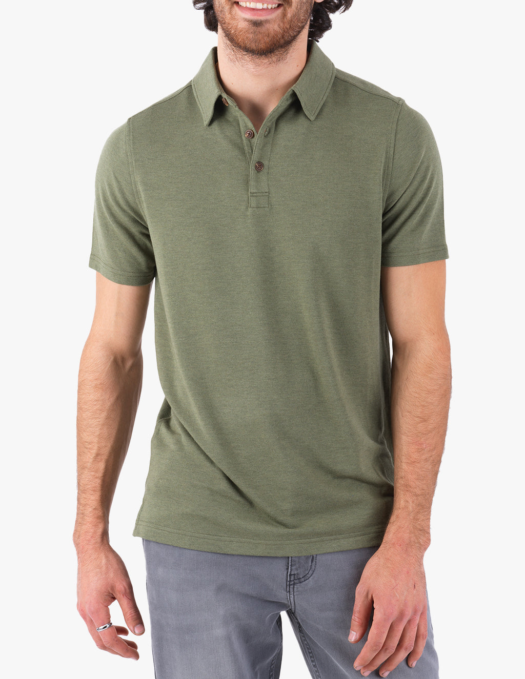 MOSS CASHMERE POLO