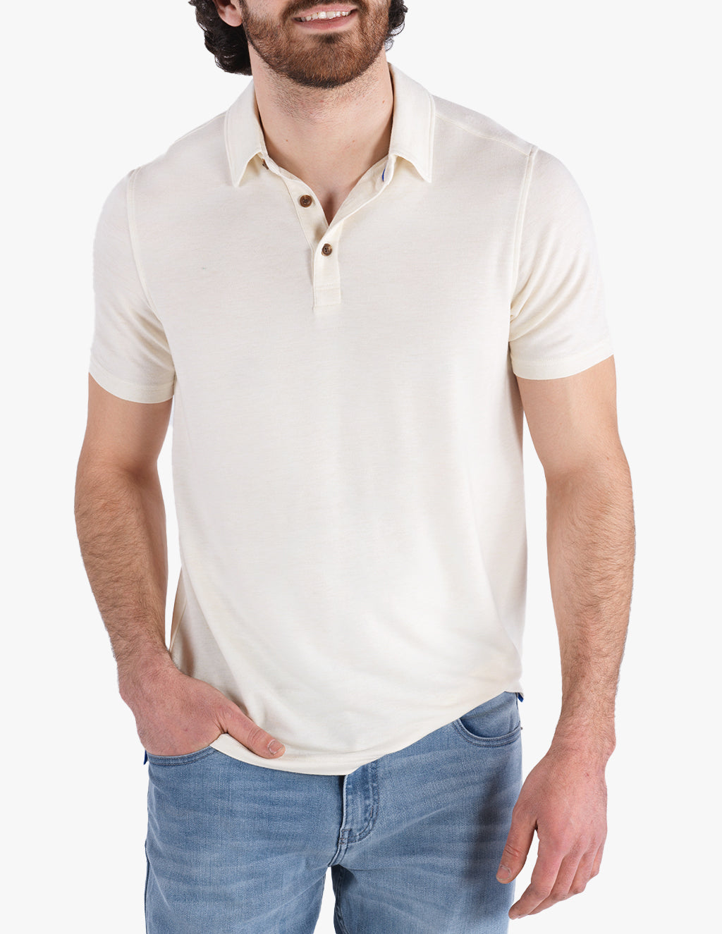 【アツシ】AKM S/S LINE POLO White KAMO 高級品市場 名品！】AKM S/S LINE POLO White KAMO トップス