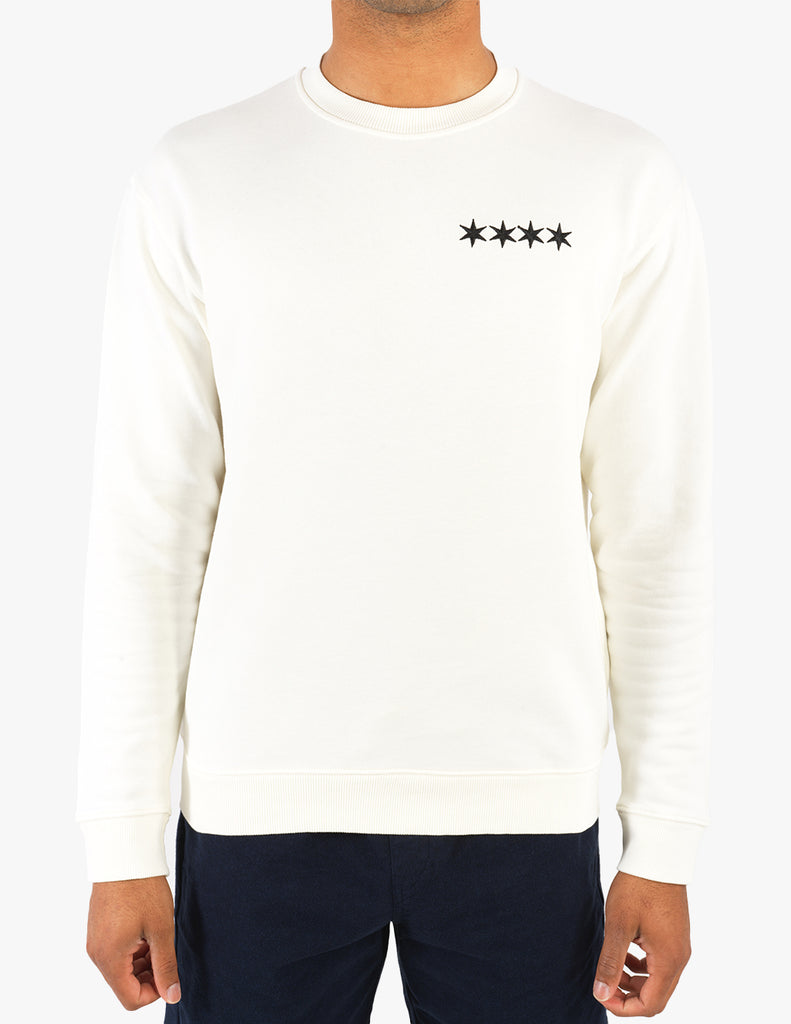 WHITE SWEATSHIRT - CHICAGO STARS EMBROIDERY