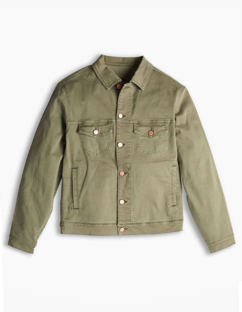 Olive jean jacket hotsell