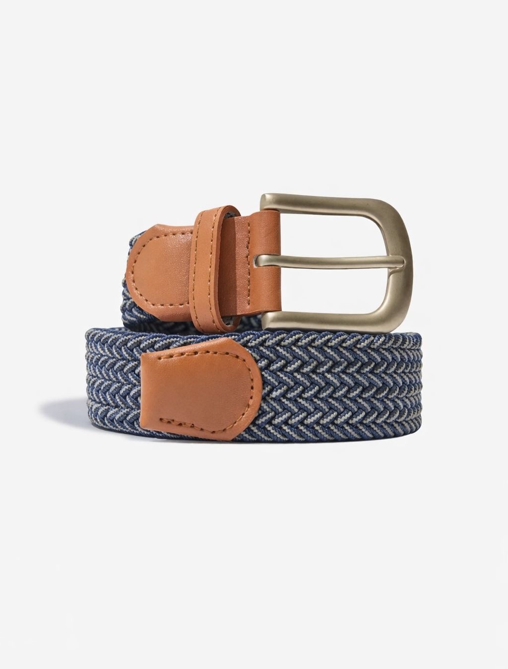 Navy Herringbone Stretch