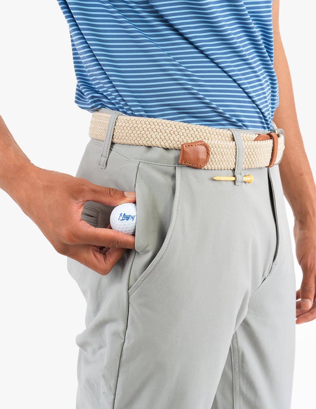 Stretch Gray Golf Pants Mugsy