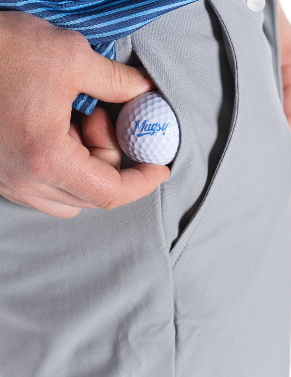 Stretch Gray Golf Shorts Mugsy