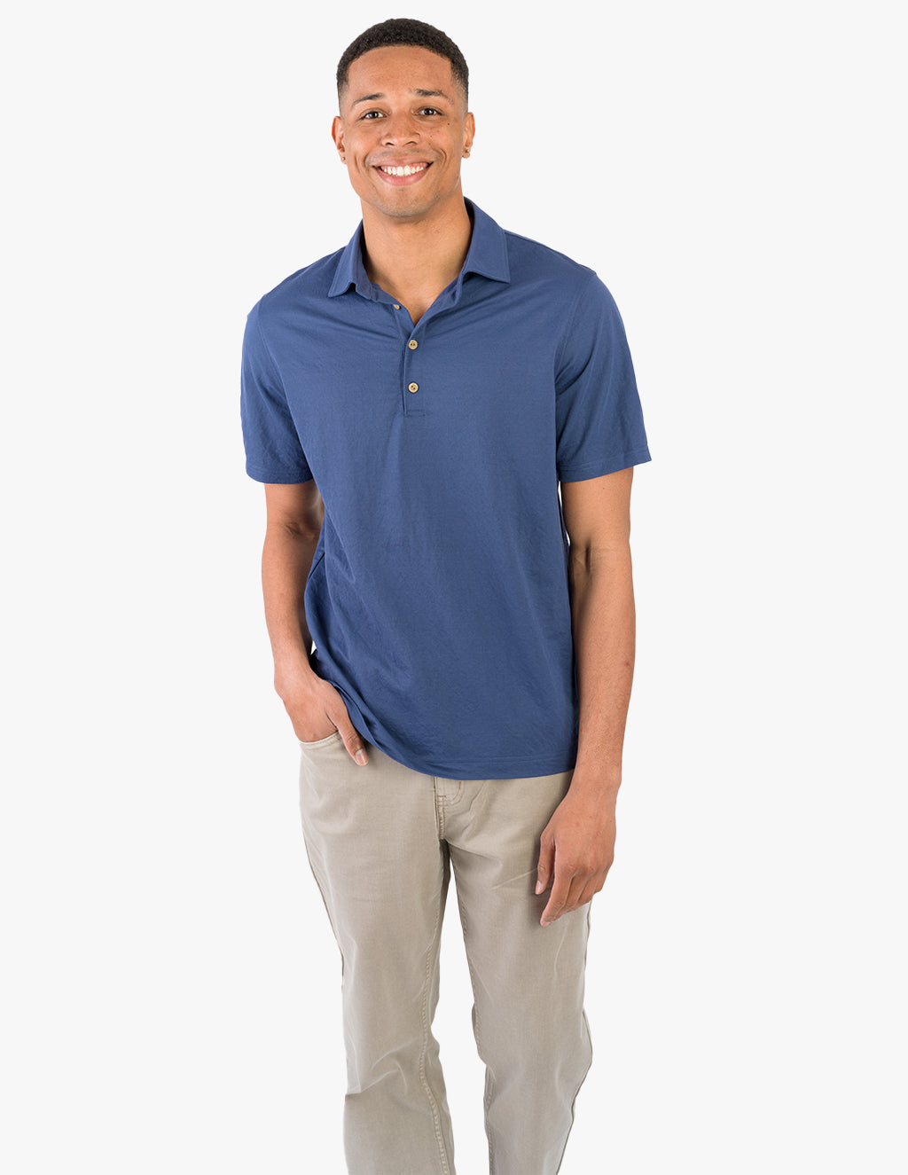 トップス BoTT Button Down Knit Polo (navy) BoTT / BUTTON DOWN KNIT POLO / NAVY | Sophomore