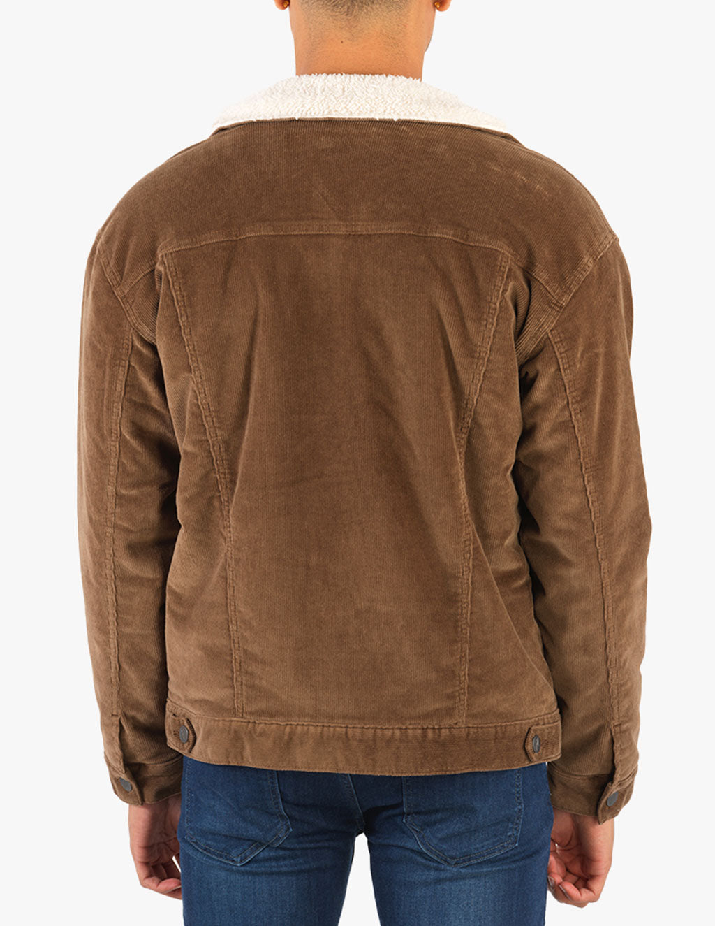 Woodlands Brown Sherpa Lined Corduroy Jacket | Warm & Stylish