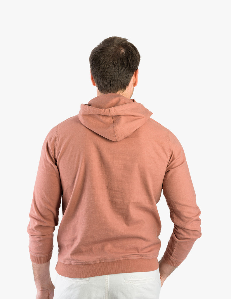 Washed Red Linen Hoodie | Mugsy