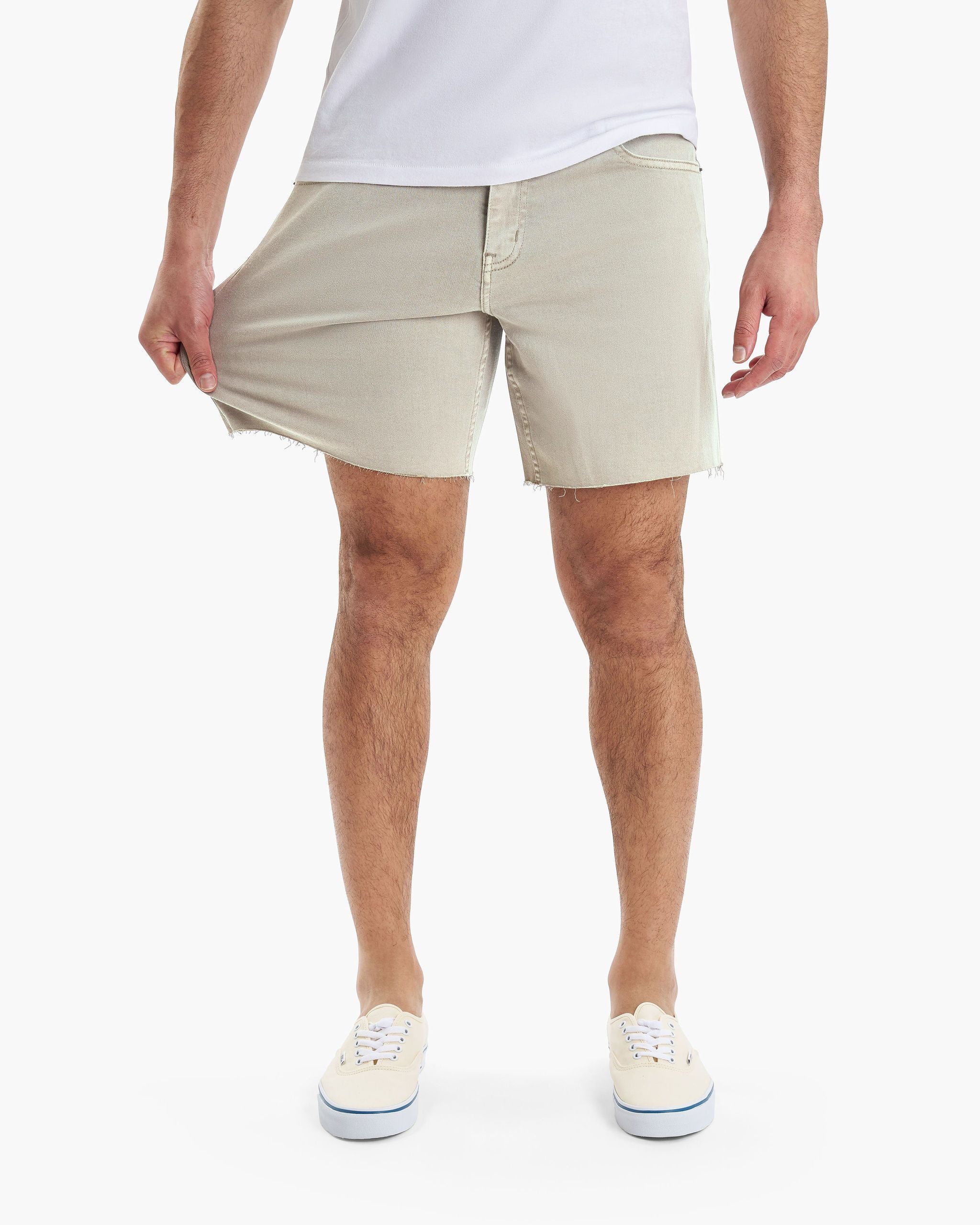 Men's Tan Jorts Comfortable Jean Shorts by Mugsy