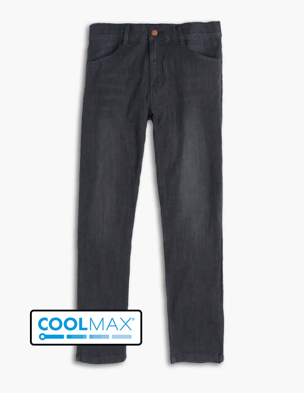 Dark Gray Breathable Stretch Jeans for Men | Mugsy