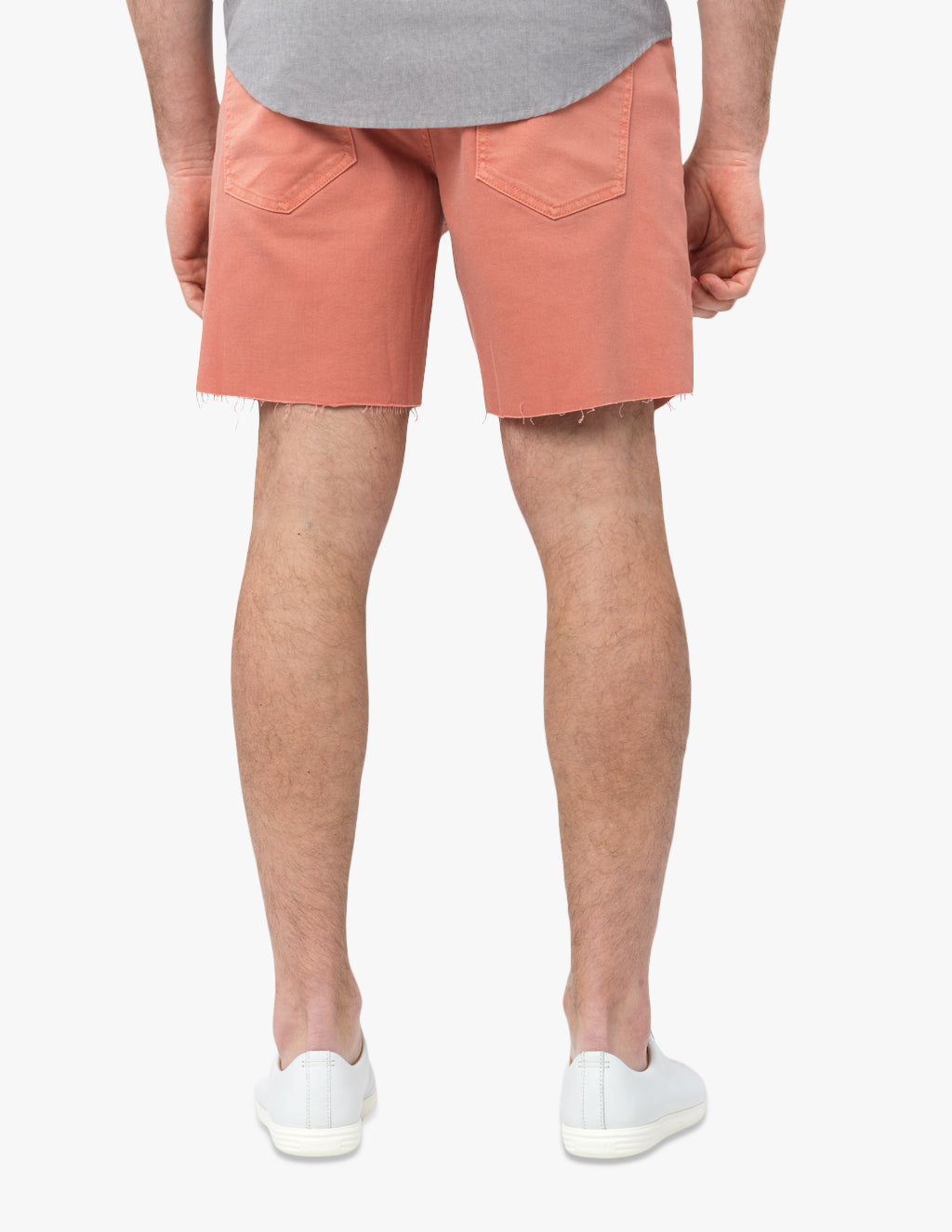 Nantucket Jorts | Coral Red Stretch Denim Shorts for Men | Mugsy Jeans