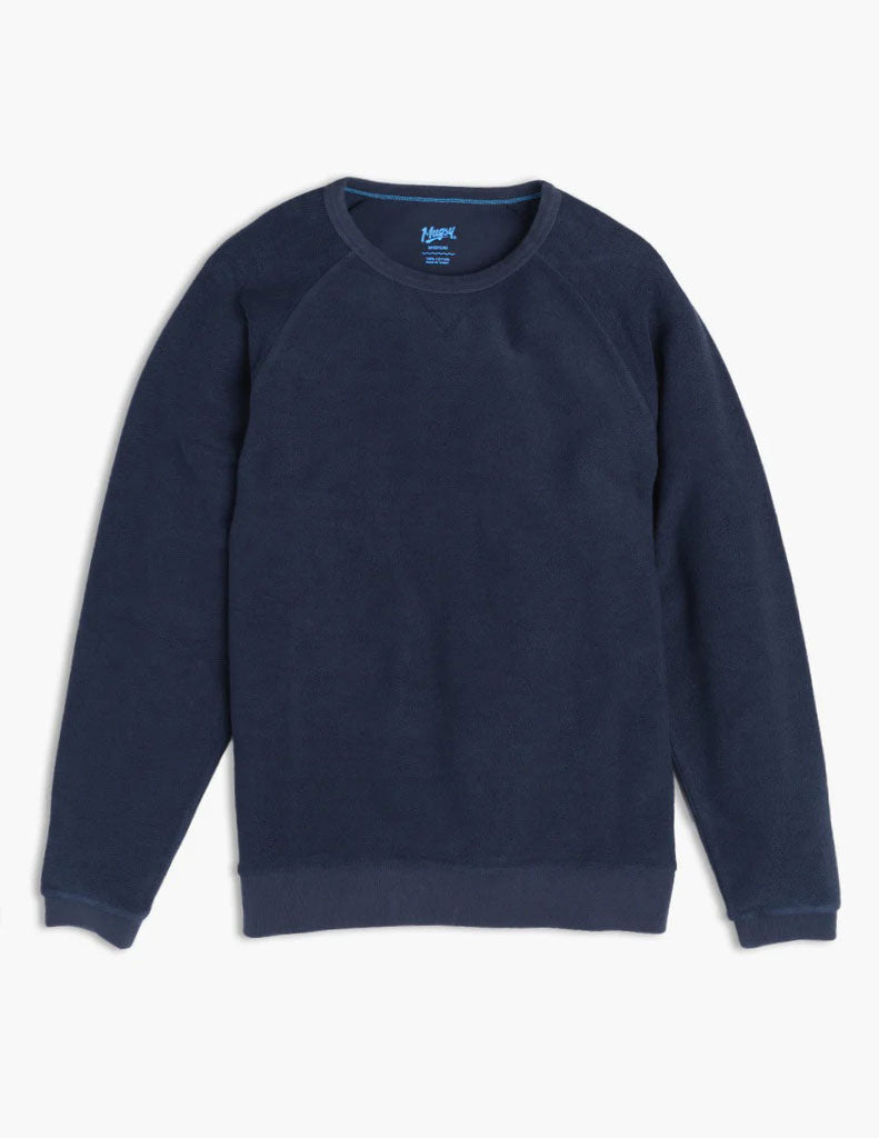 NAVY TERRY KNIT CREW