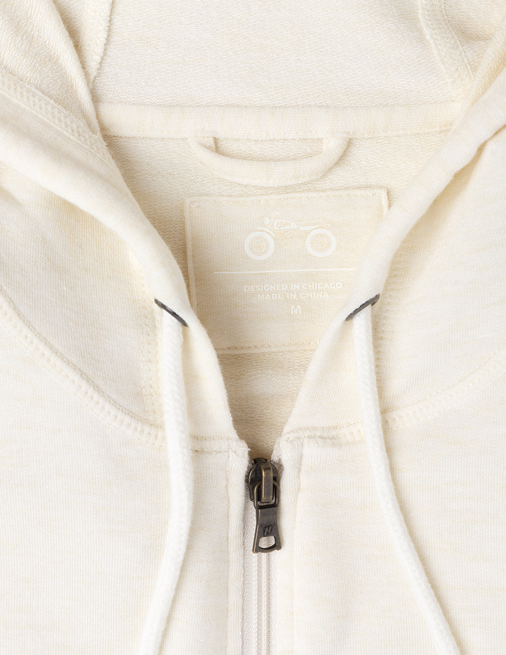 Oatmeal Cashmere Zip Up Hoodie | Mugsy