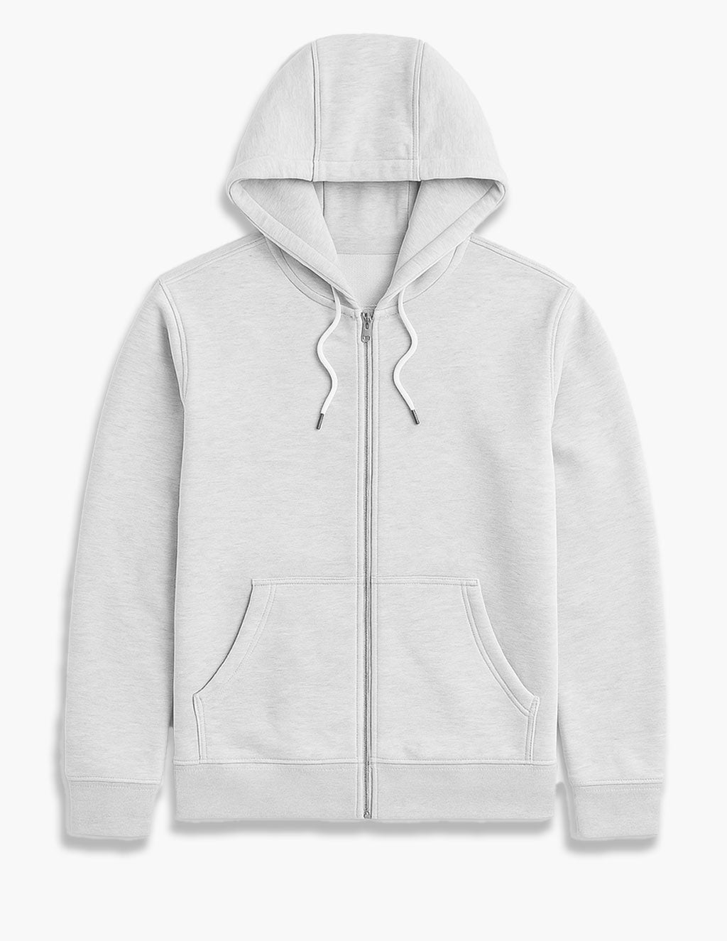 Grey Cashmere Zi[p Up Hoodie | Mugsy