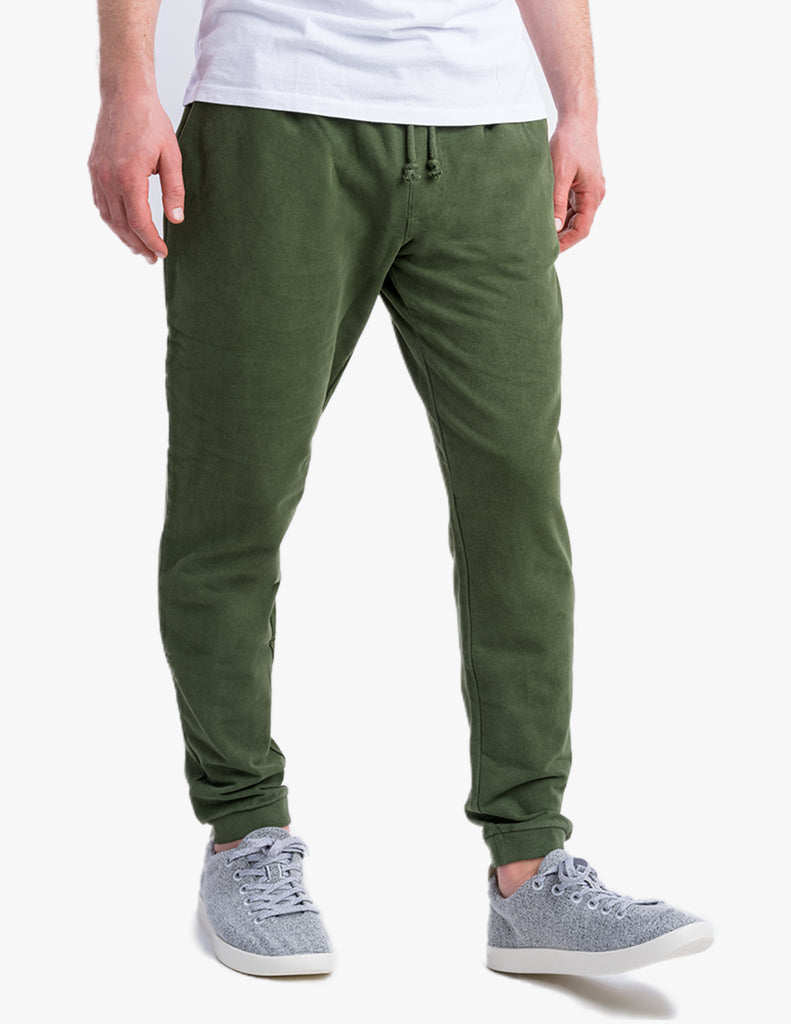 Buy Men Solid Regular Fit Green Jogger Pants Online - 716775