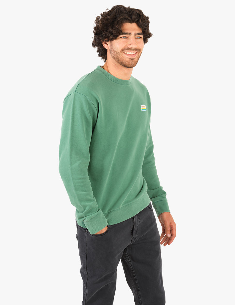 Vintage Washed Green Crew