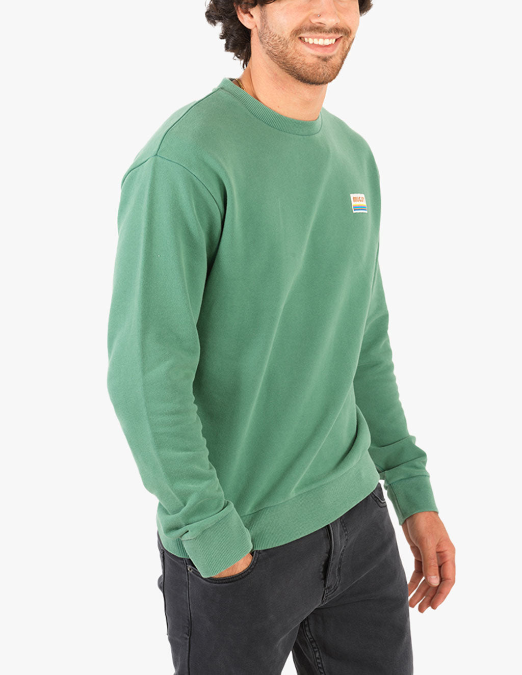 Vintage Washed Green Crew | Mugsy