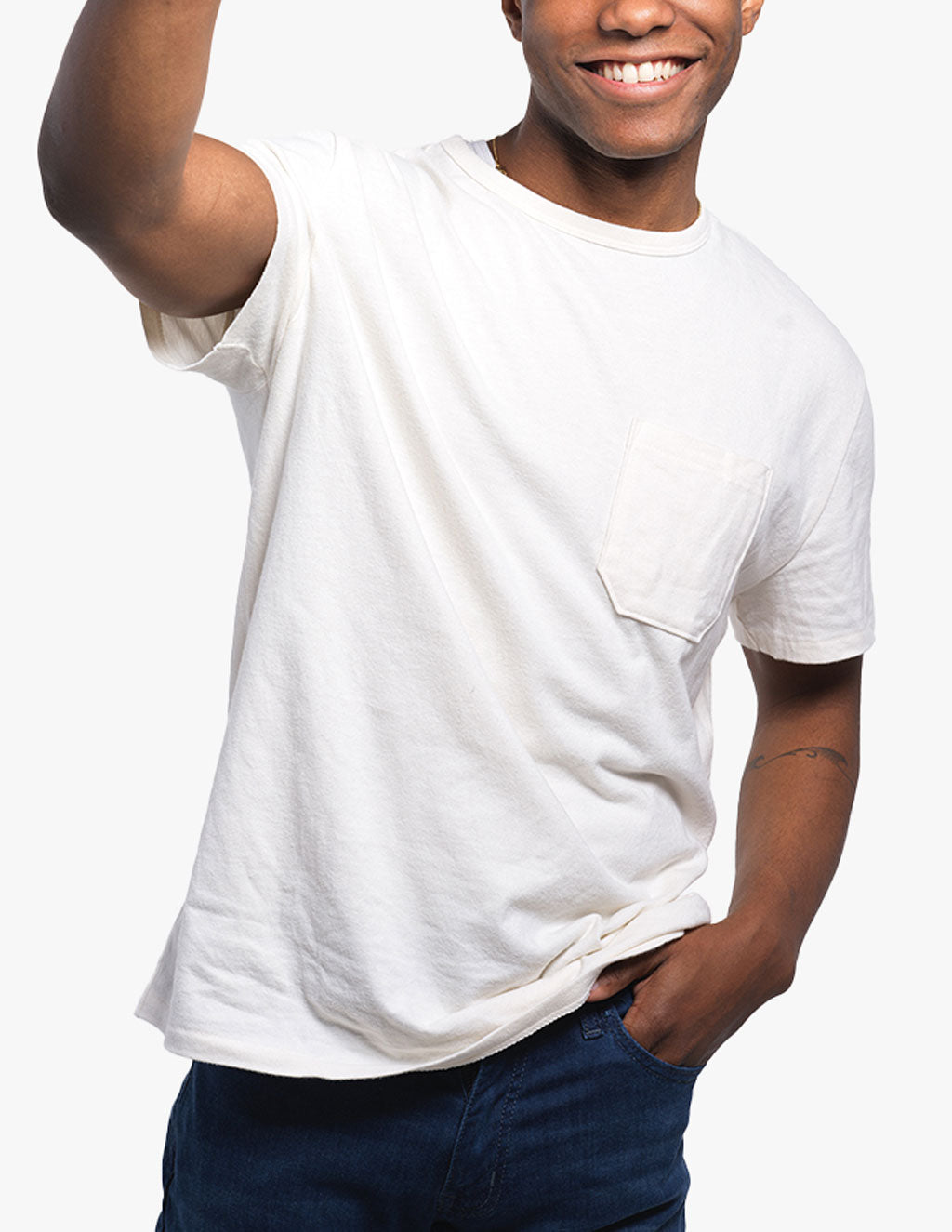 White Washed Tee for Men | Classic & Comfortable T-Shirt | Mugsy Jeans