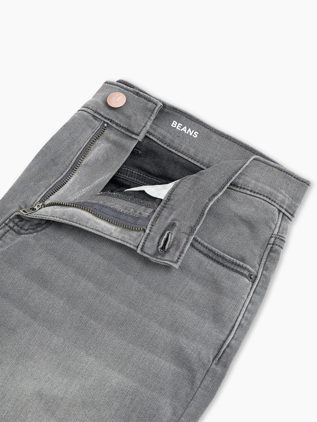 Beans Medium Gray Men's Jeans - Comfortable Jeans by Mugsy