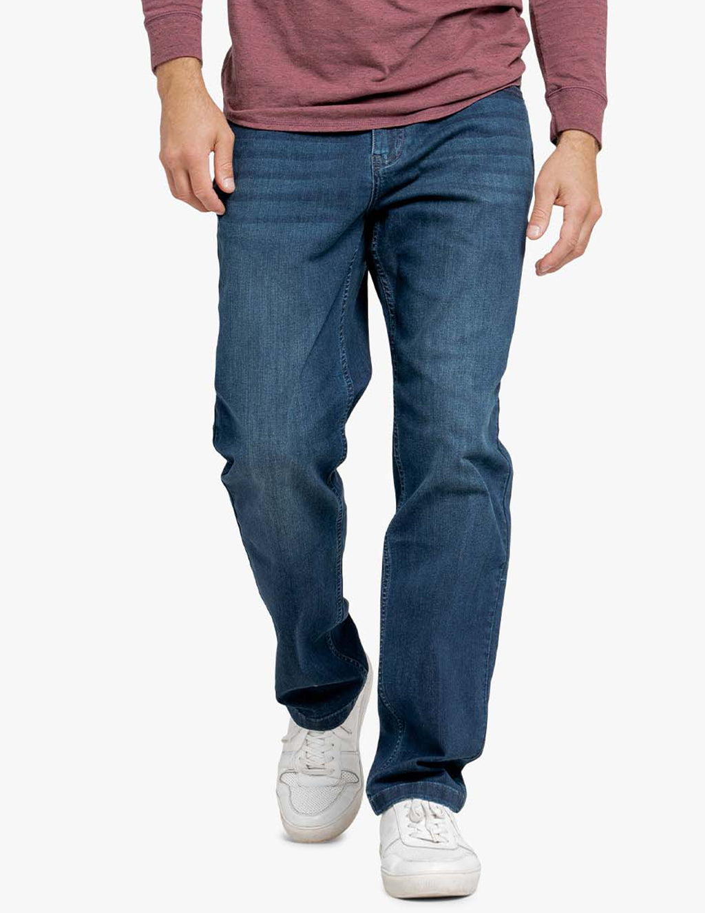 Relaxed Fit Dark Blue Men's Jeans - Comfortable Jeans by Mugsy