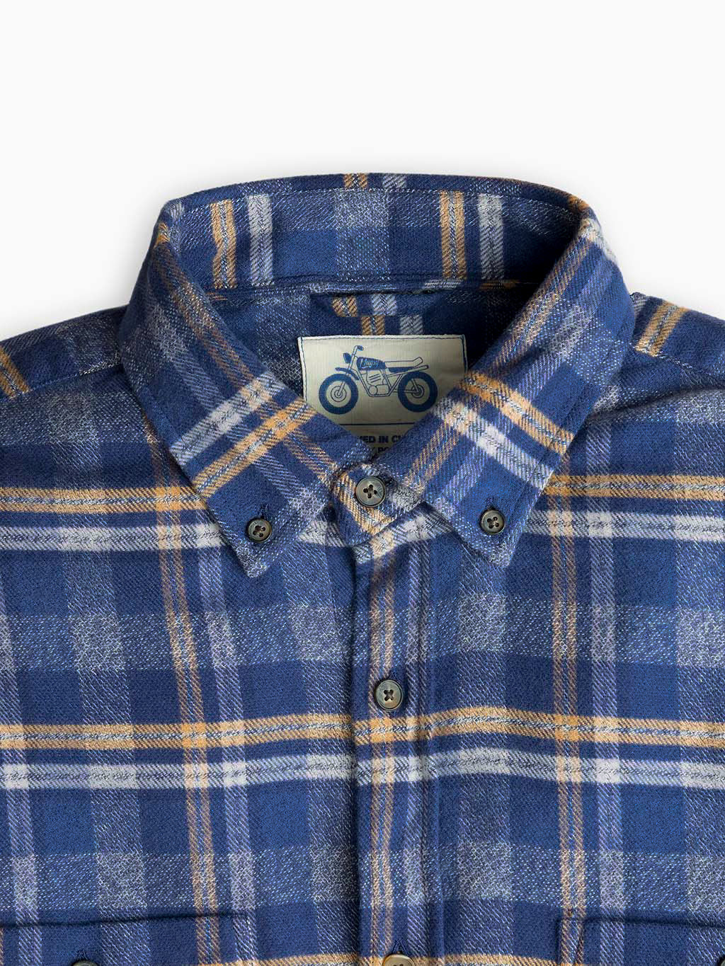 Hamptons Blue, Grey & Gold Flannel | Timeless & Comfortable Shirt