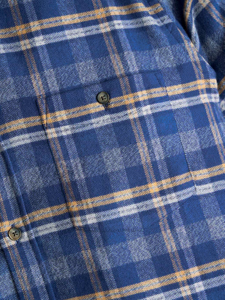 Hamptons Blue, Grey & Gold Flannel | Timeless & Comfortable Shirt