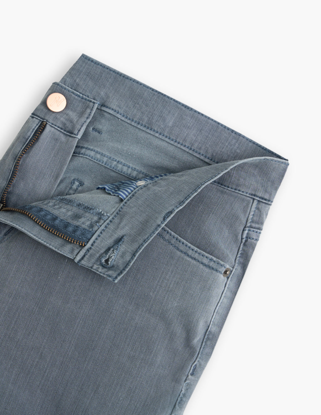 Blue-gray Breathable Stretch Jeans for Men | Mugsy