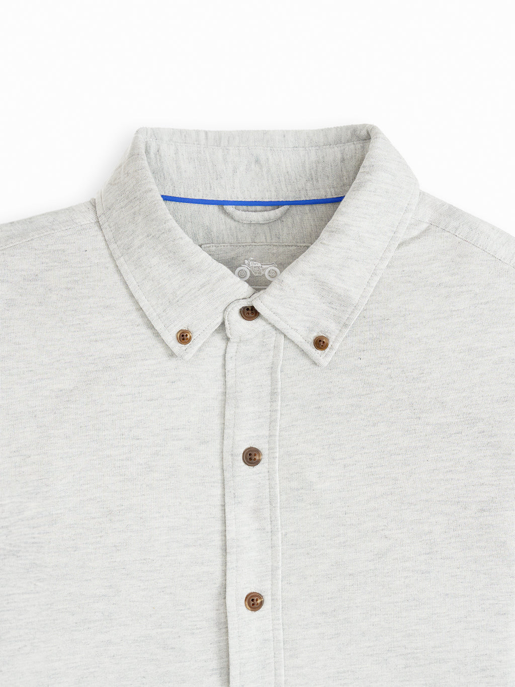 SMOKE CASHMERE BUTTON DOWN