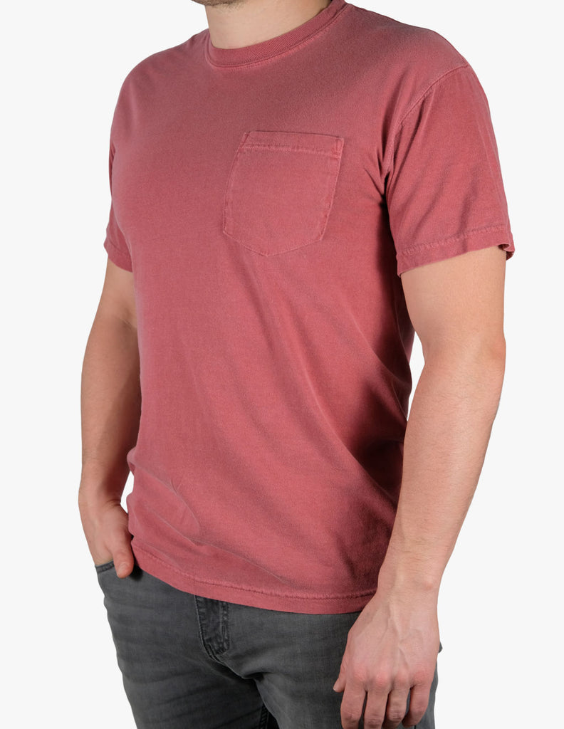 men's stretch cotton tee solid red