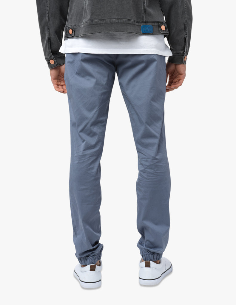 Lightweight Crisp Twill Blue Joggers