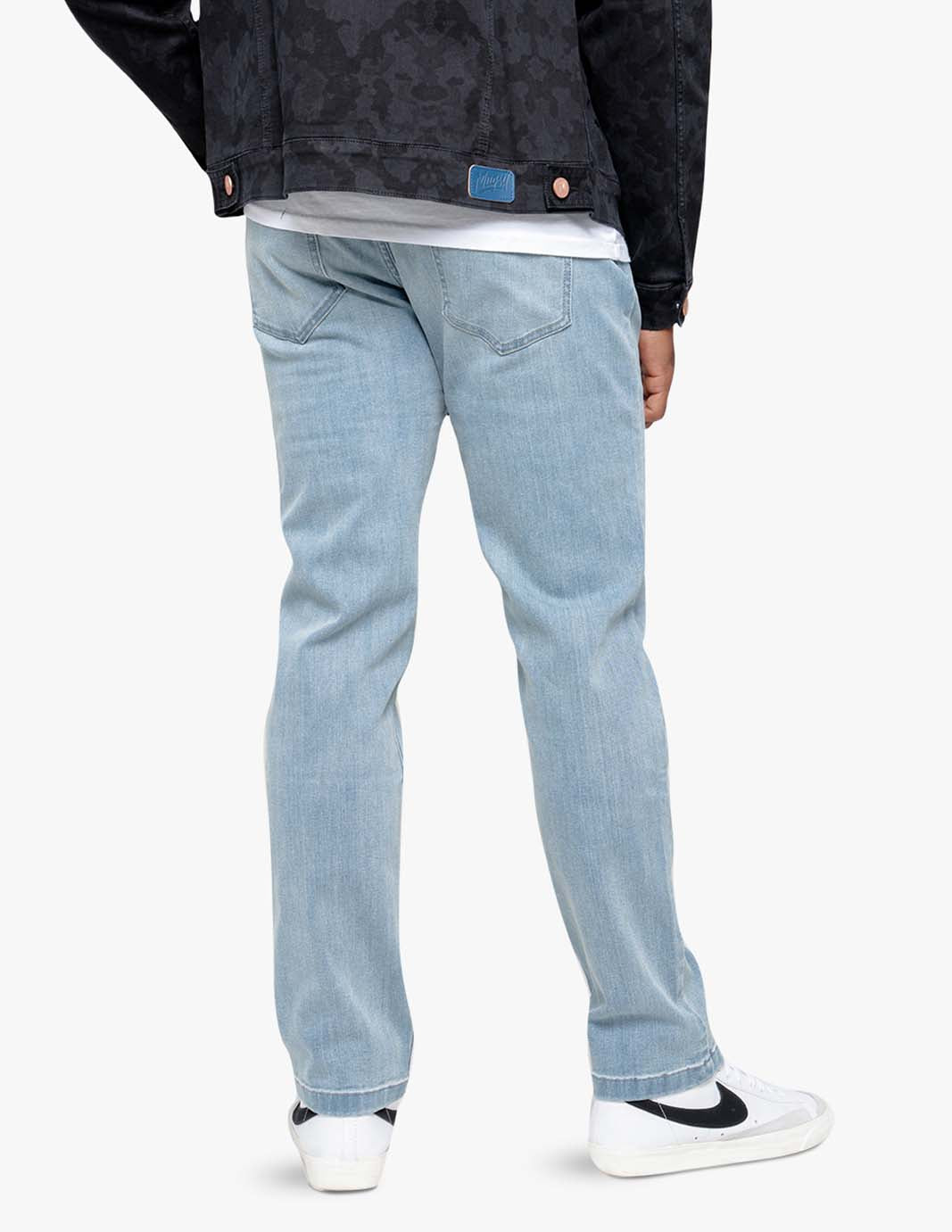 best men's stretch jeans in medium blue