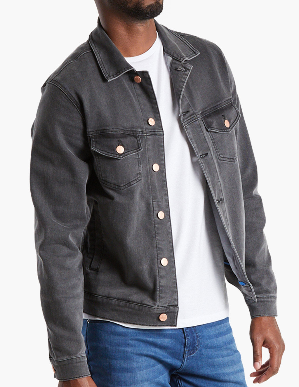 Buy John Players Charcoal Grey Washed Denim Jacket - Jackets for Men  1673546 | Myntra